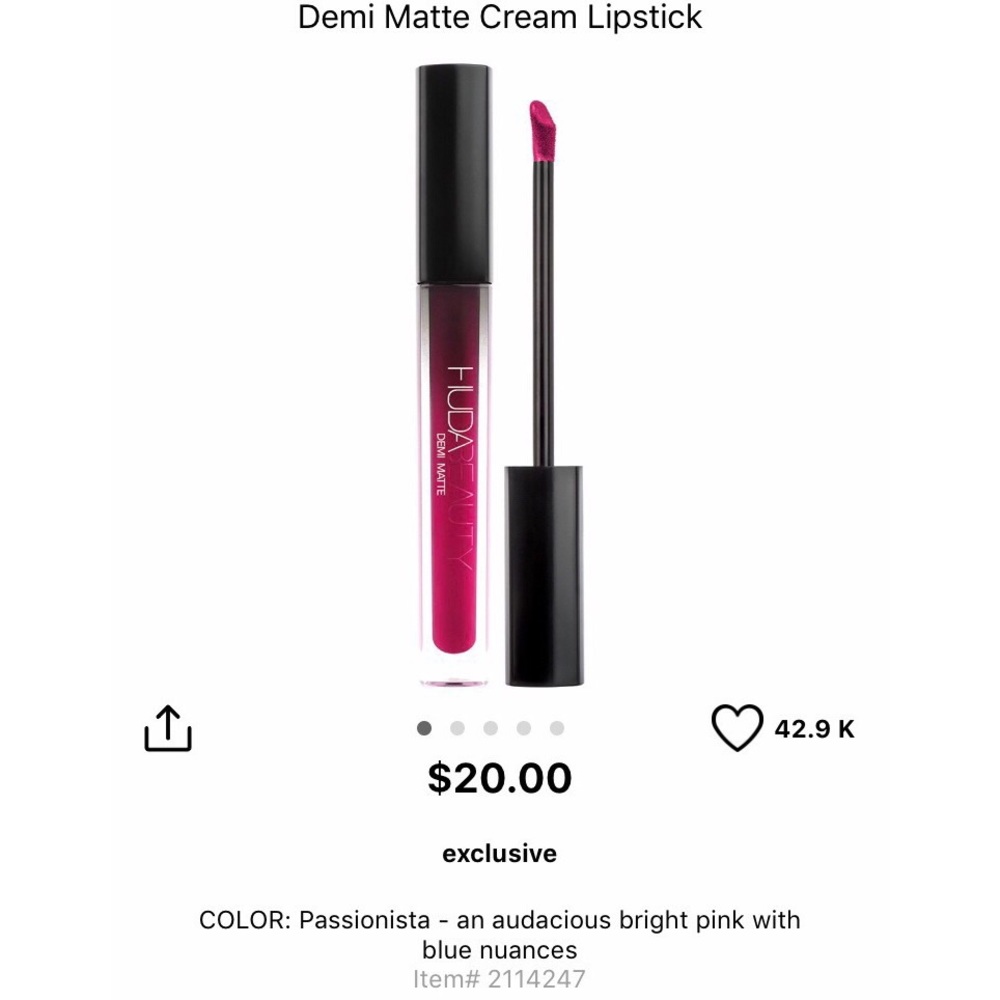 HUDA Demi Matte Lipstick